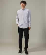 KHBJV01044 a.v.v MEN(アー・ヴェ・ヴェ) 【累計2万枚販売】エッフェル塔刺繍オックスボタンダウンシャツ ライトブラウン