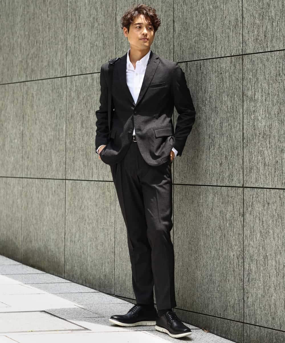 KHBJV01044 a.v.v MEN(アー・ヴェ・ヴェ) 【累計2万枚販売】エッフェル塔刺繍オックスボタンダウンシャツ ライトブラウン