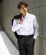KHBJV01044 a.v.v MEN(アー・ヴェ・ヴェ) 【累計2万枚販売】エッフェル塔刺繍オックスボタンダウンシャツ ライトブラウン