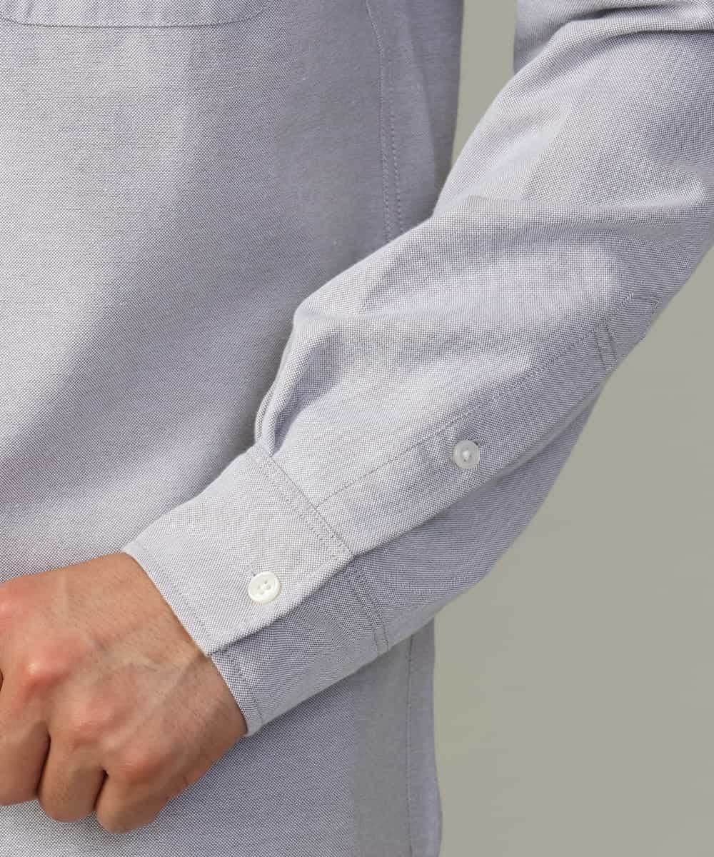 KHBJV01044 a.v.v MEN(アー・ヴェ・ヴェ) 【累計2万枚販売】エッフェル塔刺繍オックスボタンダウンシャツ ライトブラウン