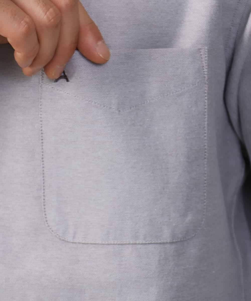 KHBJV01044 a.v.v MEN(アー・ヴェ・ヴェ) 【累計2万枚販売】エッフェル塔刺繍オックスボタンダウンシャツ ライトブラウン