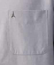 KHBJV01044 a.v.v MEN(アー・ヴェ・ヴェ) 【累計2万枚販売】エッフェル塔刺繍オックスボタンダウンシャツ ライトブラウン