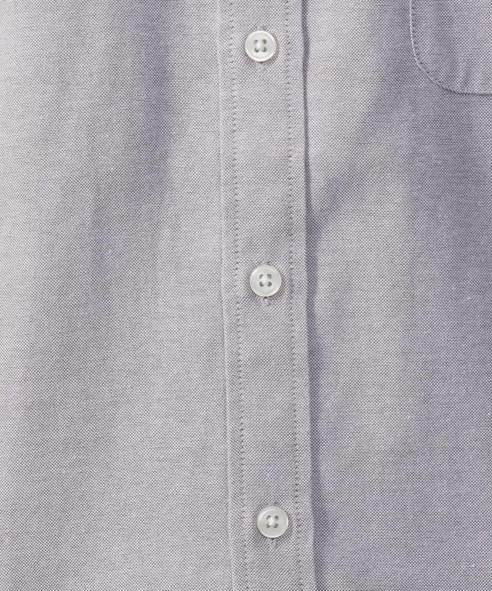KHBJV01044 a.v.v MEN(アー・ヴェ・ヴェ) 【累計2万枚販売】エッフェル塔刺繍オックスボタンダウンシャツ ライトブラウン