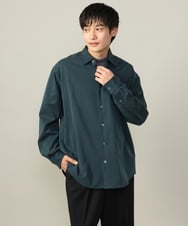 KHBJV13059 a.v.v MEN(アー・ヴェ・ヴェ) 【イージーケア/毛玉になりづらい】ワイドシルエットシャツ グリーン