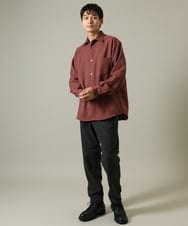 KHBJV17054 a.v.v MEN(アー・ヴェ・ヴェ) 【イージーケア】ワイドシルエットシャツ(セットアップ可)リライトシリーズ1 モカブラウン