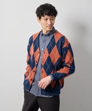 KHBKD21069 a.v.v MEN(アー・ヴェ・ヴェ) ＼上品に整う、大人のシャツ／ ヘリンボーンダブルフェイスシャツ【洗濯機で洗える/毛玉になりにくい】 グレー