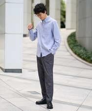 KHBLA20049 a.v.v MEN(アー・ヴェ・ヴェ) 【イージーケア/累計1.5万枚】サンライト起毛ストレッチシャツ【洗濯機で洗える/蓄熱保湿】 ホワイト