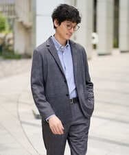 KHBLA20049 a.v.v MEN(アー・ヴェ・ヴェ) 【イージーケア/累計1.5万枚】サンライト起毛ストレッチシャツ【洗濯機で洗える/蓄熱保湿】 ホワイト