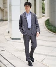 KHBLA20049 a.v.v MEN(アー・ヴェ・ヴェ) 【イージーケア/累計1.5万枚】サンライト起毛ストレッチシャツ【洗濯機で洗える/蓄熱保湿】 ホワイト