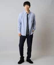 KHBLA20049 a.v.v MEN(アー・ヴェ・ヴェ) 【イージーケア/累計1.5万枚】サンライト起毛ストレッチシャツ【洗濯機で洗える/蓄熱保湿】 ホワイト