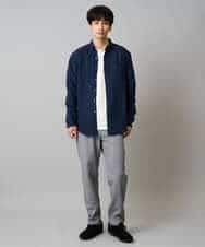 KHBLA20049 a.v.v MEN(アー・ヴェ・ヴェ) 【イージーケア/累計1.5万枚】サンライト起毛ストレッチシャツ【洗濯機で洗える/蓄熱保湿】 ホワイト
