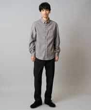 KHBLA20049 a.v.v MEN(アー・ヴェ・ヴェ) 【イージーケア/累計1.5万枚】サンライト起毛ストレッチシャツ【洗濯機で洗える/蓄熱保湿】 ホワイト