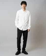 KHBLA20049 a.v.v MEN(アー・ヴェ・ヴェ) 【イージーケア/累計1.5万枚】サンライト起毛ストレッチシャツ【洗濯機で洗える/蓄熱保湿】 ホワイト