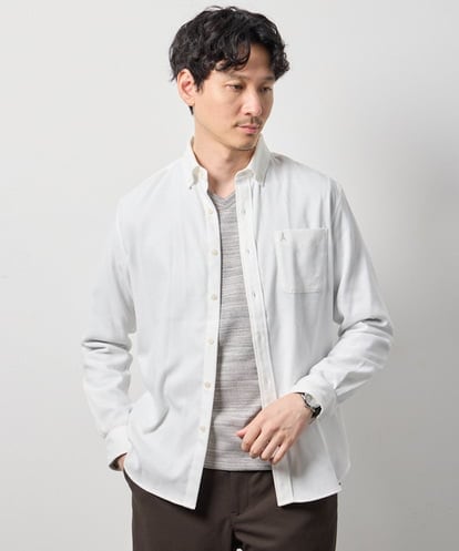 KHBLD20054 a.v.v MEN ＼大人気シャツに暖かさをプラス／サンライト起毛ストレッチ【蓄熱保温/イージーケア/洗濯機で洗える/微起毛/ストレッチ】