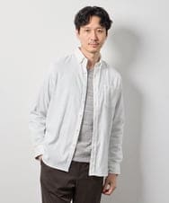 KHBLD20054 a.v.v MEN(アー・ヴェ・ヴェ) ＼大人気シャツに暖かさをプラス／サンライト起毛ストレッチ【蓄熱保温/イージーケア/洗濯機で洗える/微起毛/ストレッチ】 ホワイト