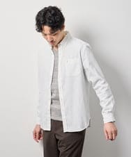 KHBLD20054 a.v.v MEN(アー・ヴェ・ヴェ) ＼大人気シャツに暖かさをプラス／サンライト起毛ストレッチ【蓄熱保温/イージーケア/洗濯機で洗える/微起毛/ストレッチ】 ホワイト