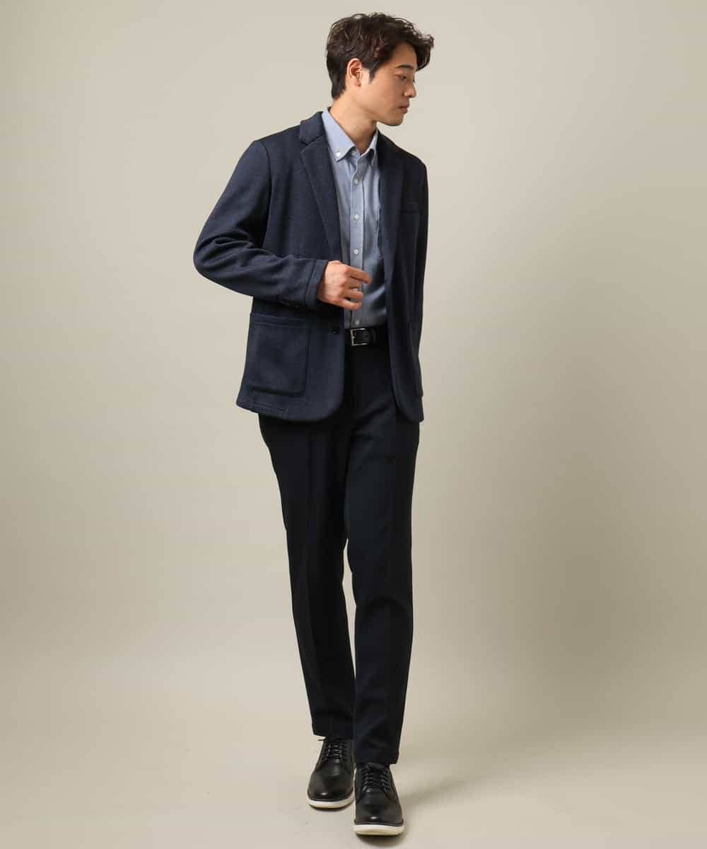KHBLV20044 a.v.v MEN(アー・ヴェ・ヴェ) 【人気No1シャツ】エッフェル塔刺繍 起毛ストレッチシャツ ブラウン