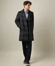 KHBLV20044 a.v.v MEN(アー・ヴェ・ヴェ) 【人気No1シャツ】エッフェル塔刺繍 起毛ストレッチシャツ ブラウン