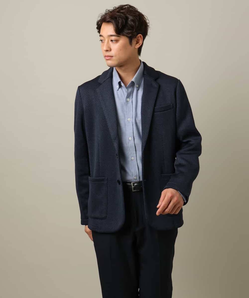 KHBLV20044 a.v.v MEN(アー・ヴェ・ヴェ) 【人気No1シャツ】エッフェル塔刺繍 起毛ストレッチシャツ ブラウン