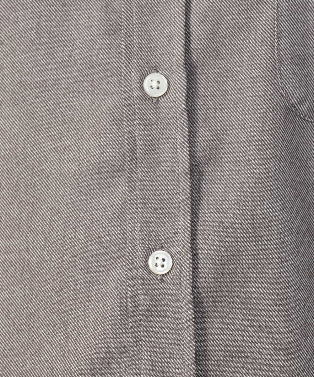 KHBLV20044 a.v.v MEN(アー・ヴェ・ヴェ) 【人気No1シャツ】エッフェル塔刺繍 起毛ストレッチシャツ ブラウン