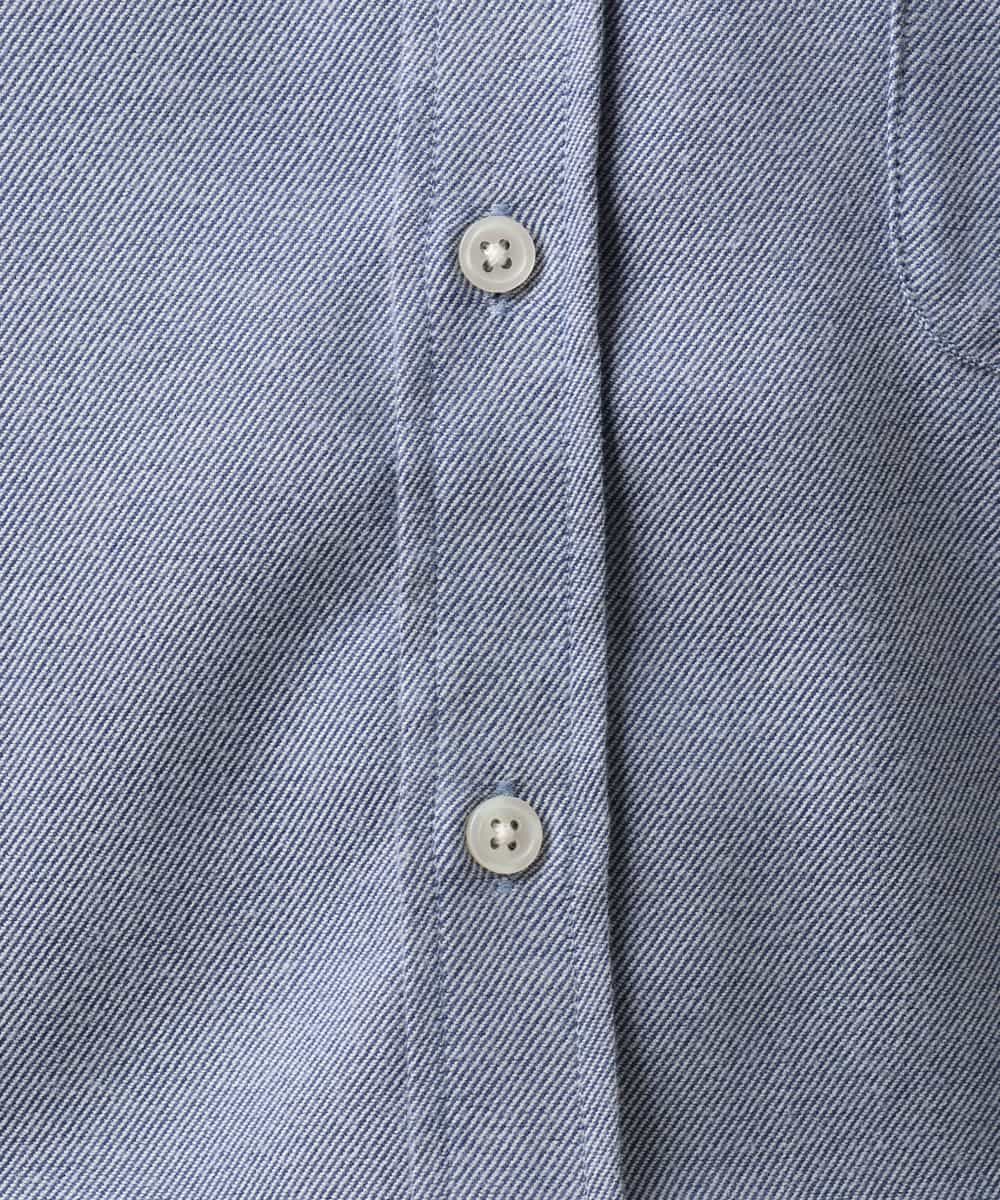 KHBLV20044 a.v.v MEN(アー・ヴェ・ヴェ) 【人気No1シャツ】エッフェル塔刺繍 起毛ストレッチシャツ ブラウン