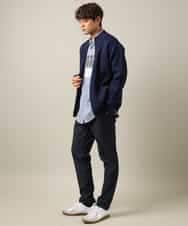 KHBLV21059 a.v.v MEN(アー・ヴェ・ヴェ) 【こなれシャツ】パネル切替 起毛シャツ(デザテクシリーズ） ホワイト