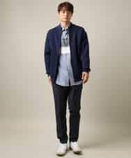KHBLV21059 a.v.v MEN(アー・ヴェ・ヴェ) 【こなれシャツ】パネル切替 起毛シャツ(デザテクシリーズ） ホワイト