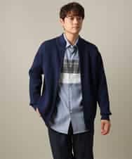 KHBLV21059 a.v.v MEN(アー・ヴェ・ヴェ) 【こなれシャツ】パネル切替 起毛シャツ(デザテクシリーズ） ホワイト