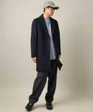 KHBLV23054 a.v.v MEN(アー・ヴェ・ヴェ) 【春まで使える】バンドカラー 起毛シャツ ライトブルー