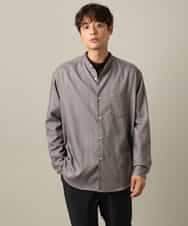 KHBLV23054 a.v.v MEN(アー・ヴェ・ヴェ) 【春まで使える】バンドカラー 起毛シャツ ライトブルー