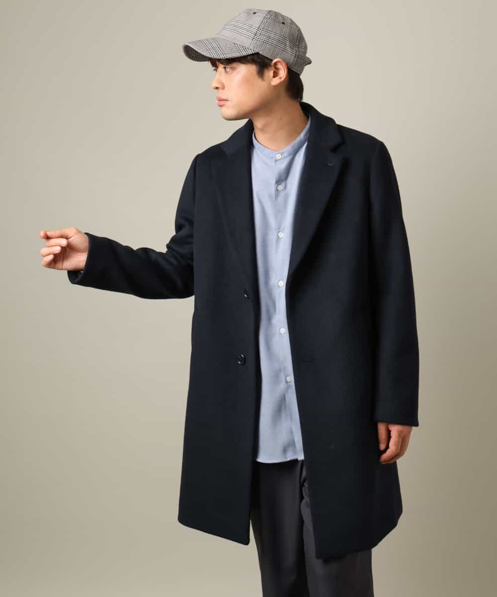 KHBLV23054 a.v.v MEN(アー・ヴェ・ヴェ) 【春まで使える】バンドカラー 起毛シャツ ライトブルー