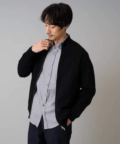 KHCAD20069 a.v.v MEN 【洗濯機で洗える】ダブルフェイスニットスタンドジップカーディガン