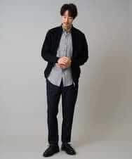 KHCAD20069 a.v.v MEN(アー・ヴェ・ヴェ) 【洗濯機で洗える】ダブルフェイスニットスタンドジップカーディガン ブラック