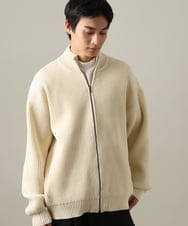 KHCAV27069 a.v.v MEN(アー・ヴェ・ヴェ) 【洗濯機で洗える】オーバーサイズドライバーズニットカーディガン アイボリー