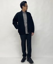 KHCAV27069 a.v.v MEN(アー・ヴェ・ヴェ) 【洗濯機で洗える】オーバーサイズドライバーズニットカーディガン アイボリー