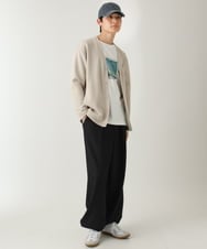 KHCEA01054 a.v.v MEN(アー・ヴェ・ヴェ) 【毛玉になりにくい】ソフトダンボールなめらかカーディガン ベージュ