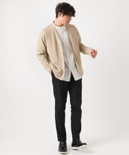 KHCEA01054 a.v.v MEN(アー・ヴェ・ヴェ) 【毛玉になりにくい】ソフトダンボールなめらかカーディガン ベージュ