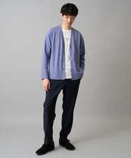 KHCED01059 a.v.v MEN(アー・ヴェ・ヴェ) 【イージーケア/洗濯機で洗える/毛玉になりにくい】ガーターカーディガン ダークグレー