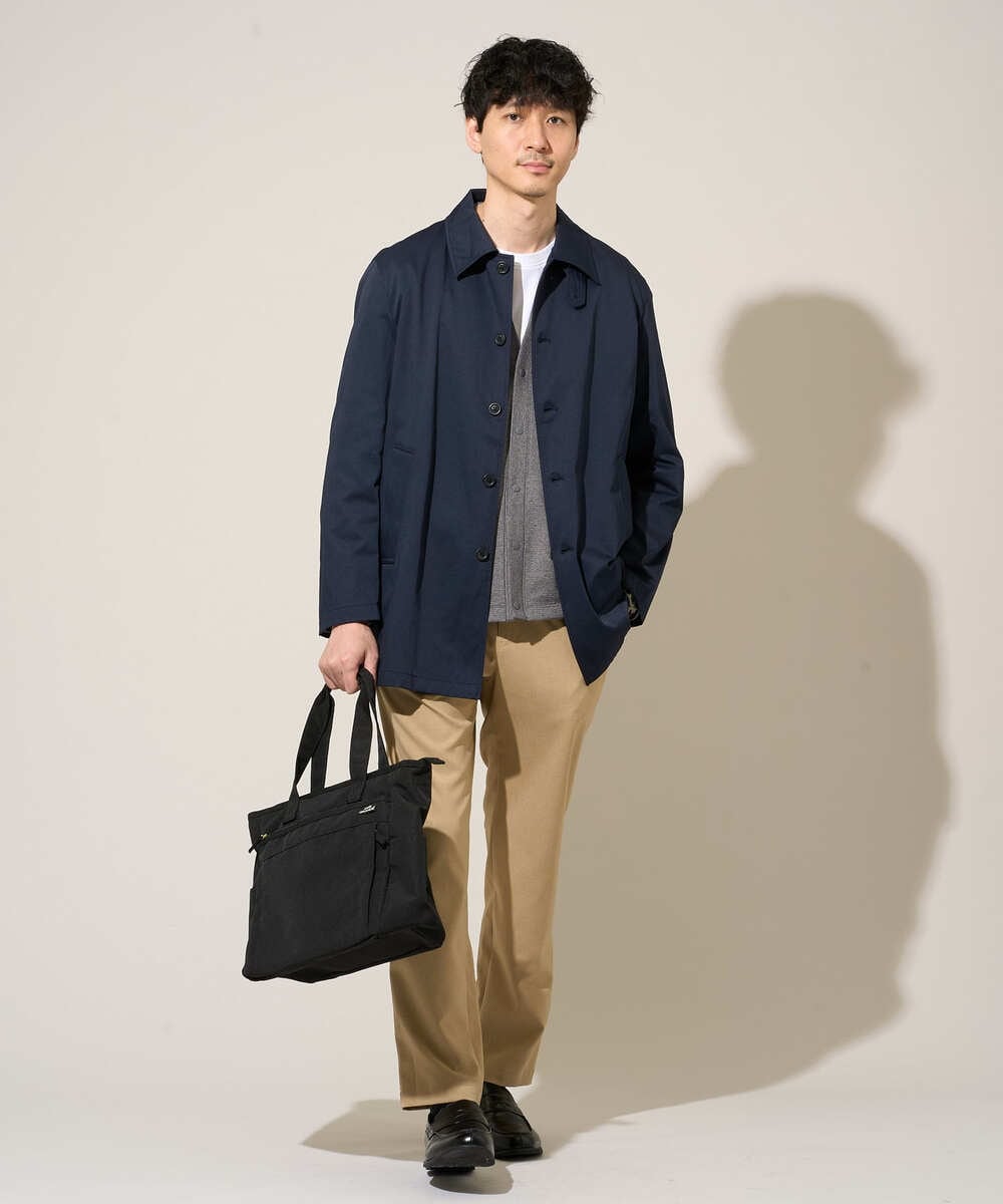 KHCED01059 a.v.v MEN(アー・ヴェ・ヴェ) 【イージーケア/洗濯機で洗える/毛玉になりにくい】ガーターカーディガン ダークグレー