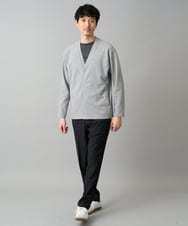 KHCED01059 a.v.v MEN(アー・ヴェ・ヴェ) 【イージーケア/洗濯機で洗える/毛玉になりにくい】ガーターカーディガン ダークグレー