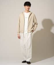 KHCED47069 a.v.v MEN(アー・ヴェ・ヴェ) 【イージーケア/洗濯機で洗える/毛玉になりにくい】ジャガードジップパーカー ベージュ