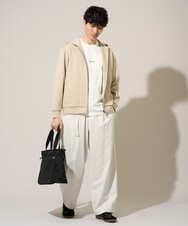 KHCED47069 a.v.v MEN(アー・ヴェ・ヴェ) 【イージーケア/洗濯機で洗える/毛玉になりにくい】ジャガードジップパーカー ベージュ