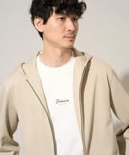 KHCED47069 a.v.v MEN(アー・ヴェ・ヴェ) 【イージーケア/洗濯機で洗える/毛玉になりにくい】ジャガードジップパーカー ベージュ