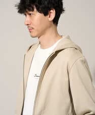 KHCED47069 a.v.v MEN(アー・ヴェ・ヴェ) 【イージーケア/洗濯機で洗える/毛玉になりにくい】ジャガードジップパーカー ベージュ