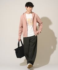 KHCED47069 a.v.v MEN(アー・ヴェ・ヴェ) 【イージーケア/洗濯機で洗える/毛玉になりにくい】ジャガードジップパーカー ベージュ