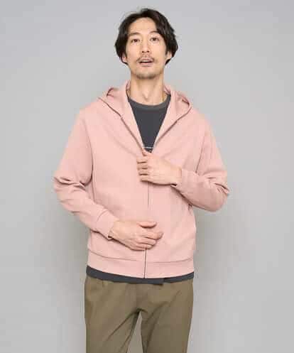 KHCED47069 a.v.v MEN 【イージーケア/洗濯機で洗える/毛玉になりにくい】ジャガードジップパーカー