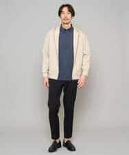 KHCED47069 a.v.v MEN(アー・ヴェ・ヴェ) 【イージーケア/洗濯機で洗える/毛玉になりにくい】ジャガードジップパーカー ベージュ