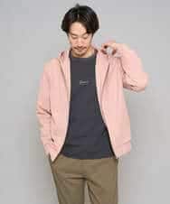 KHCED47069 a.v.v MEN(アー・ヴェ・ヴェ) 【イージーケア/洗濯機で洗える/毛玉になりにくい】ジャガードジップパーカー ベージュ