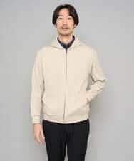 KHCED47069 a.v.v MEN(アー・ヴェ・ヴェ) 【イージーケア/洗濯機で洗える/毛玉になりにくい】ジャガードジップパーカー ベージュ