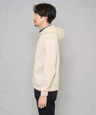 KHCED47069 a.v.v MEN(アー・ヴェ・ヴェ) 【イージーケア/洗濯機で洗える/毛玉になりにくい】ジャガードジップパーカー ベージュ